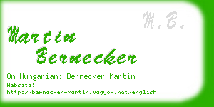 martin bernecker business card